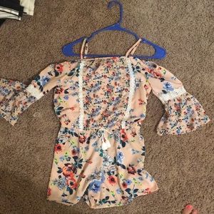 Kids large floral romper